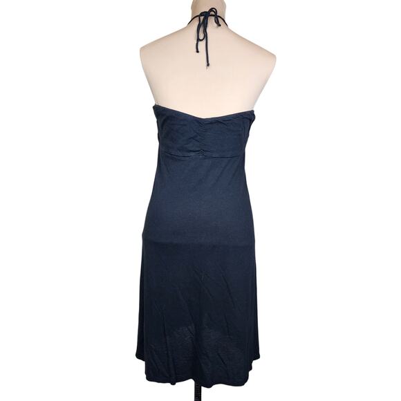 Mini Black Beaded Halter Dress - Picture 2 of 3